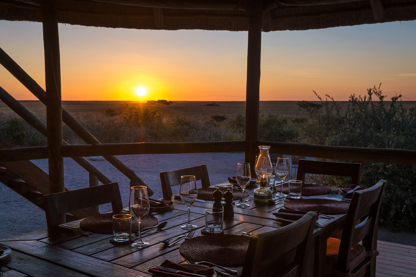 Sunset Dinner during Big Cats of Africa Photography Tour
