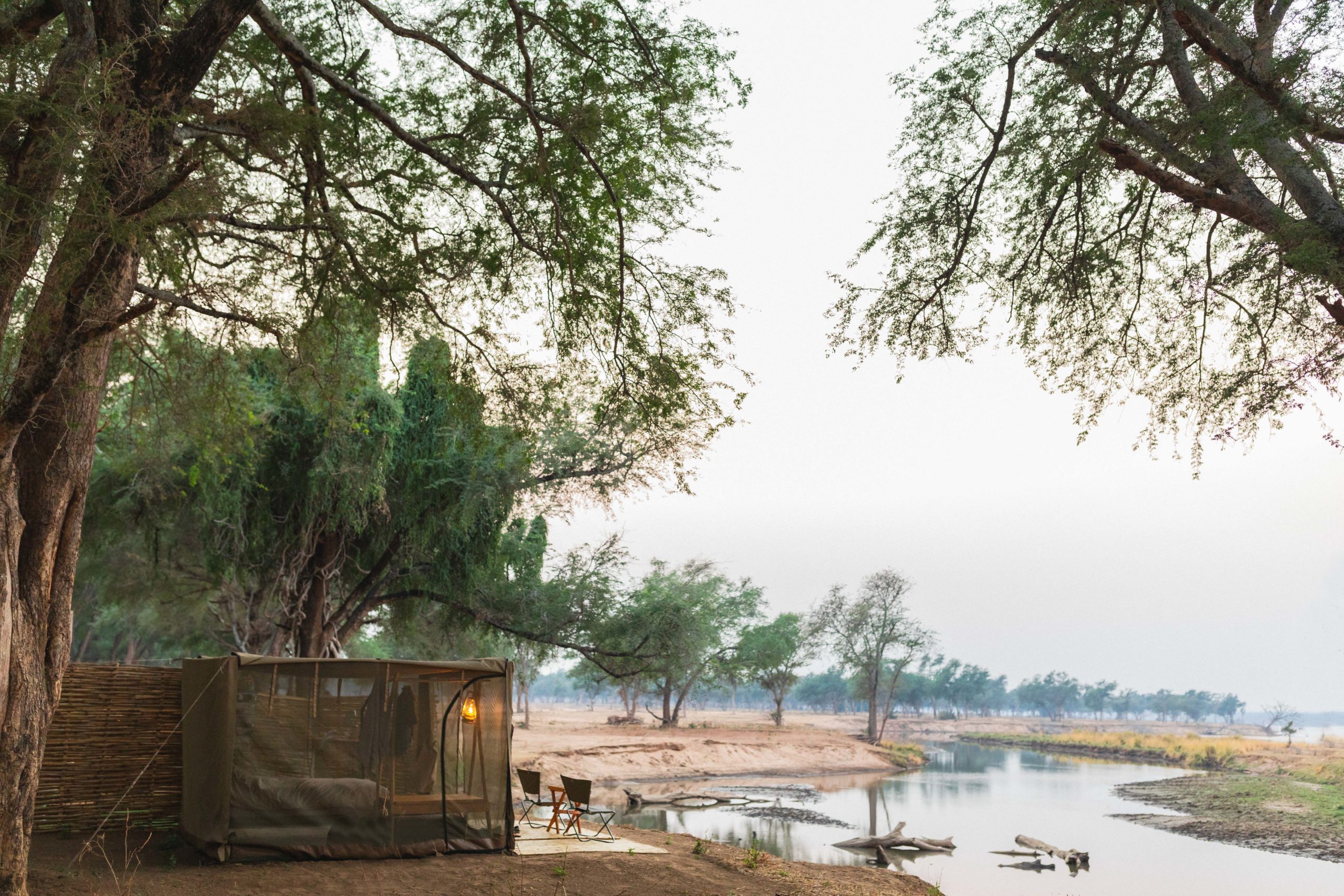 Kutali Camp Outside and River