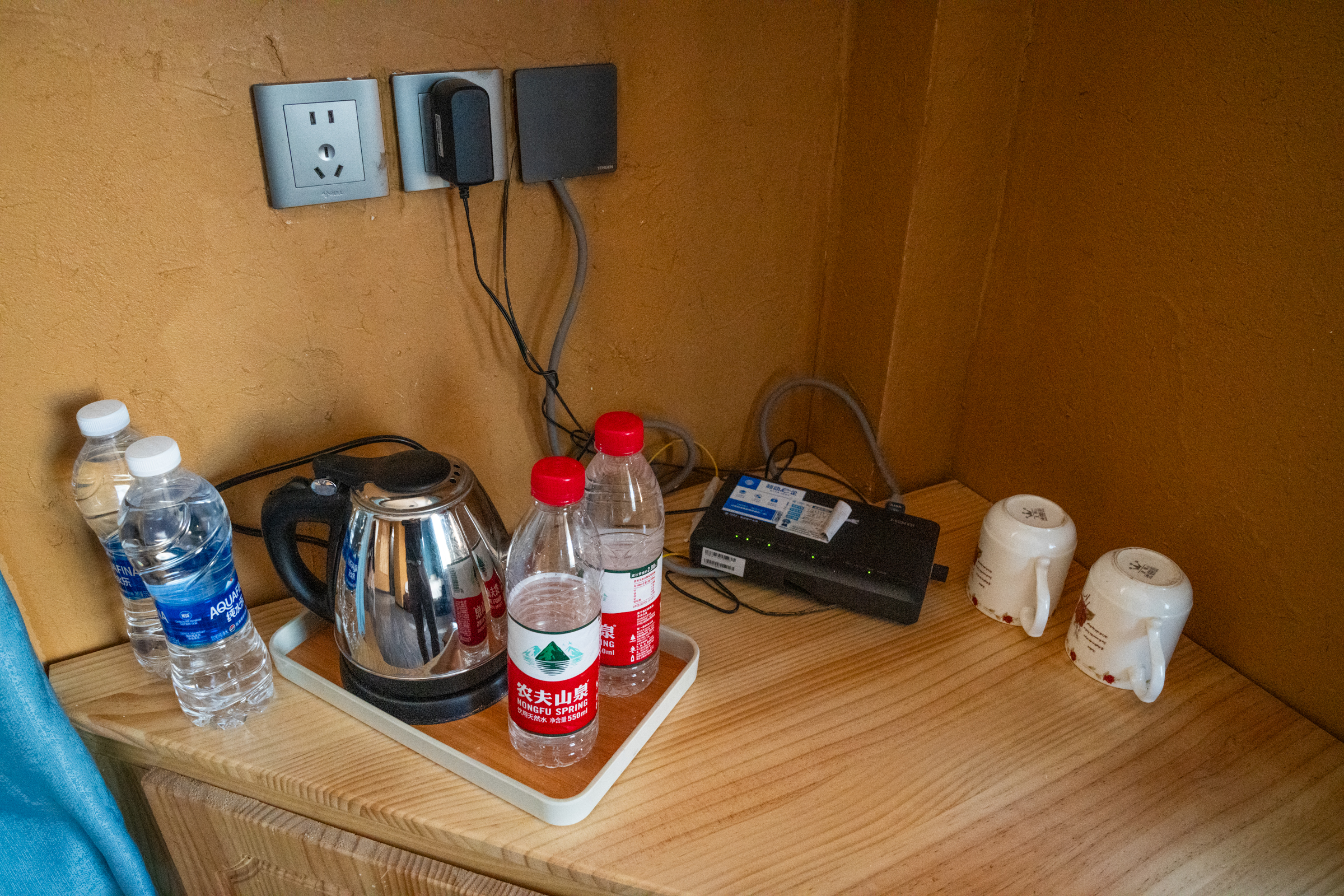Coffee station, Dawa Kangyiang Hotel, Sichuan, China