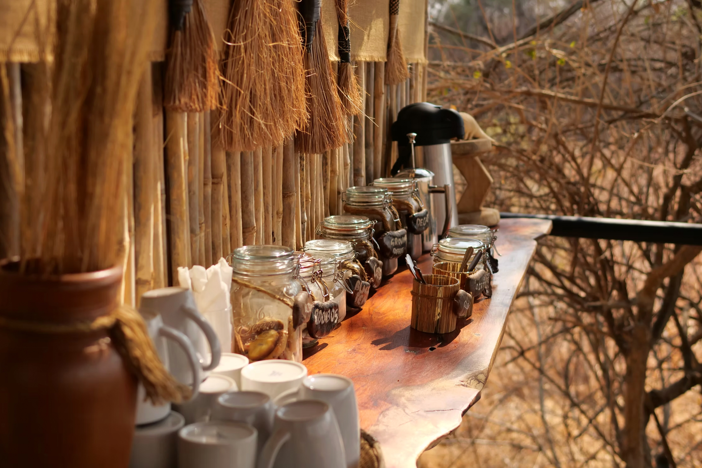 Tea station, Ntemwa-Busanga Camp